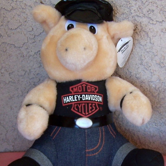 harley davidson stuffed pig